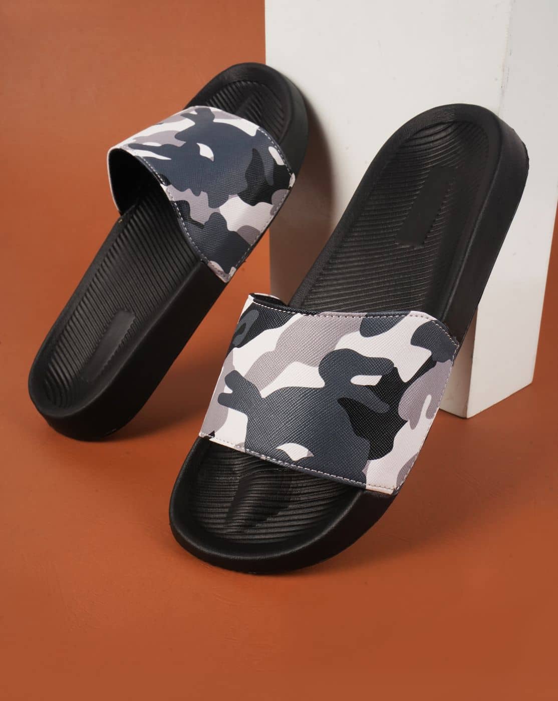 PERY PAO Blue Men's Slide Flip Flop