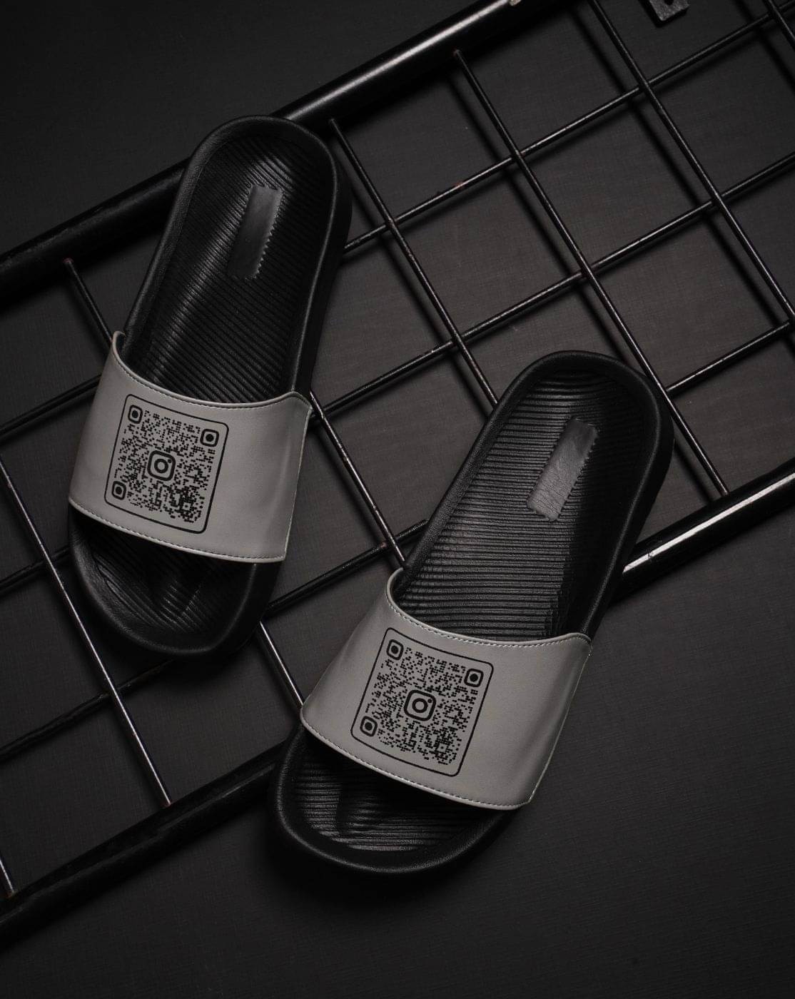     			PERY PAO Grey Men's Slide Flip Flop