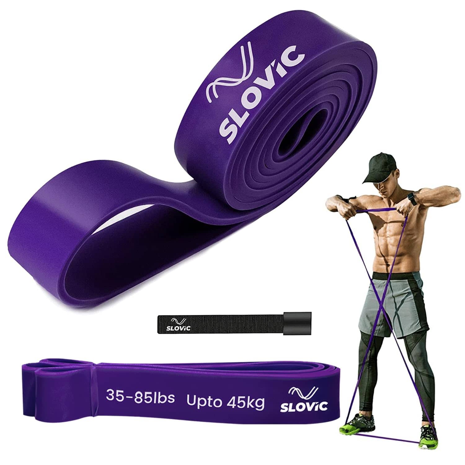 Slovic Latex Compact Resistance Band 25-30 kg - Sports and Fitness Equipment | Buy online on ZillyBuy