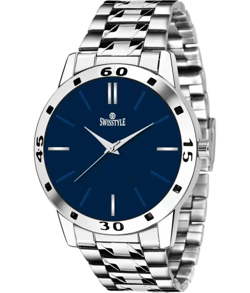     			Swisstyle Silver Metal Analog Men's Watch