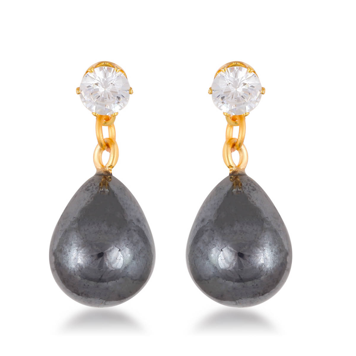     			VIVASTRI Golden Drop Earrings ( Pack of 1 )