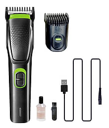 geemy Rechargeable Black Cordless Beard Trimmer With 45 minutes Runtime
