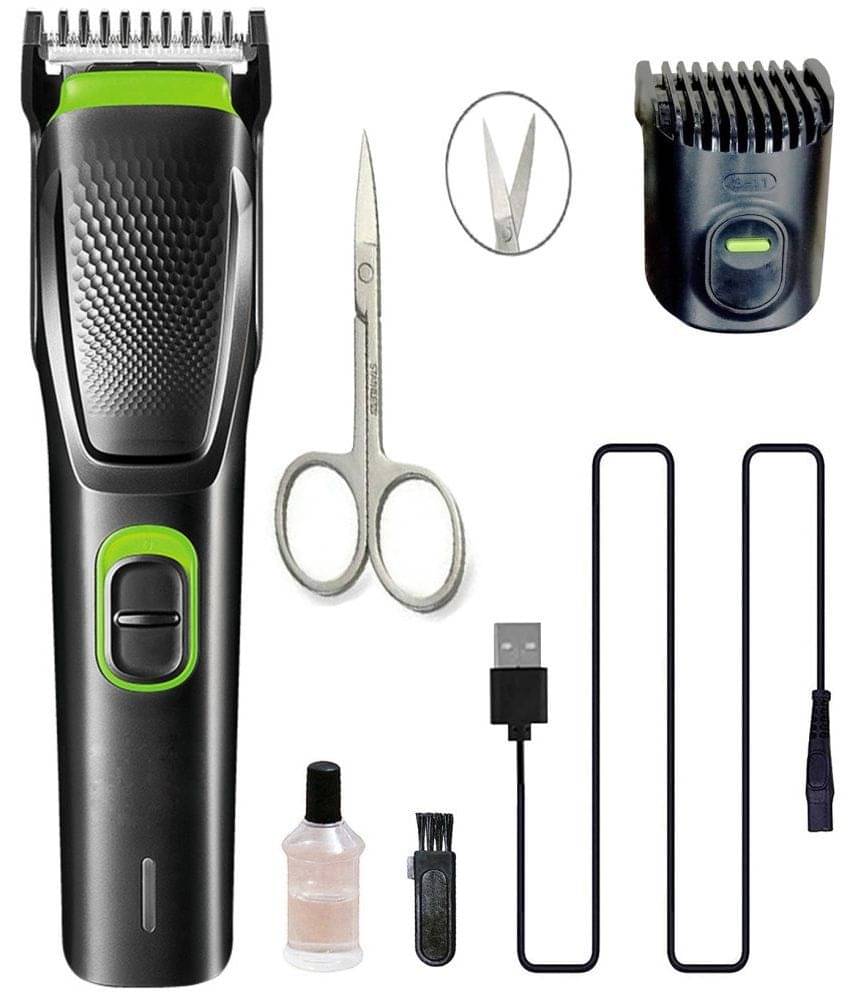     			geemy Rechargeable Black Cordless Beard Trimmer With 45 minutes Runtime