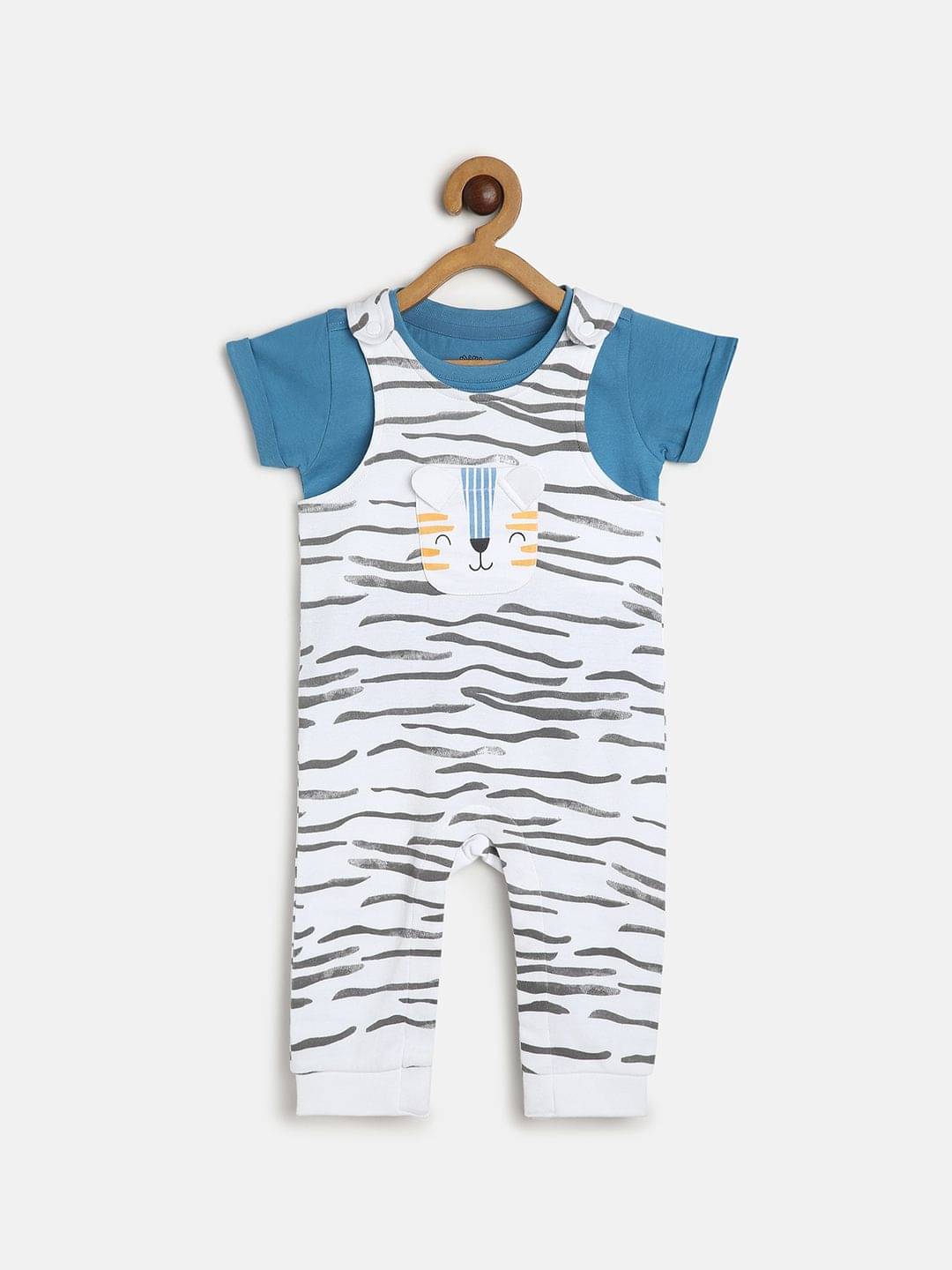     			miniklub Pack of 2 Baby Boys Cotton Dungaree Sets ( Multi )