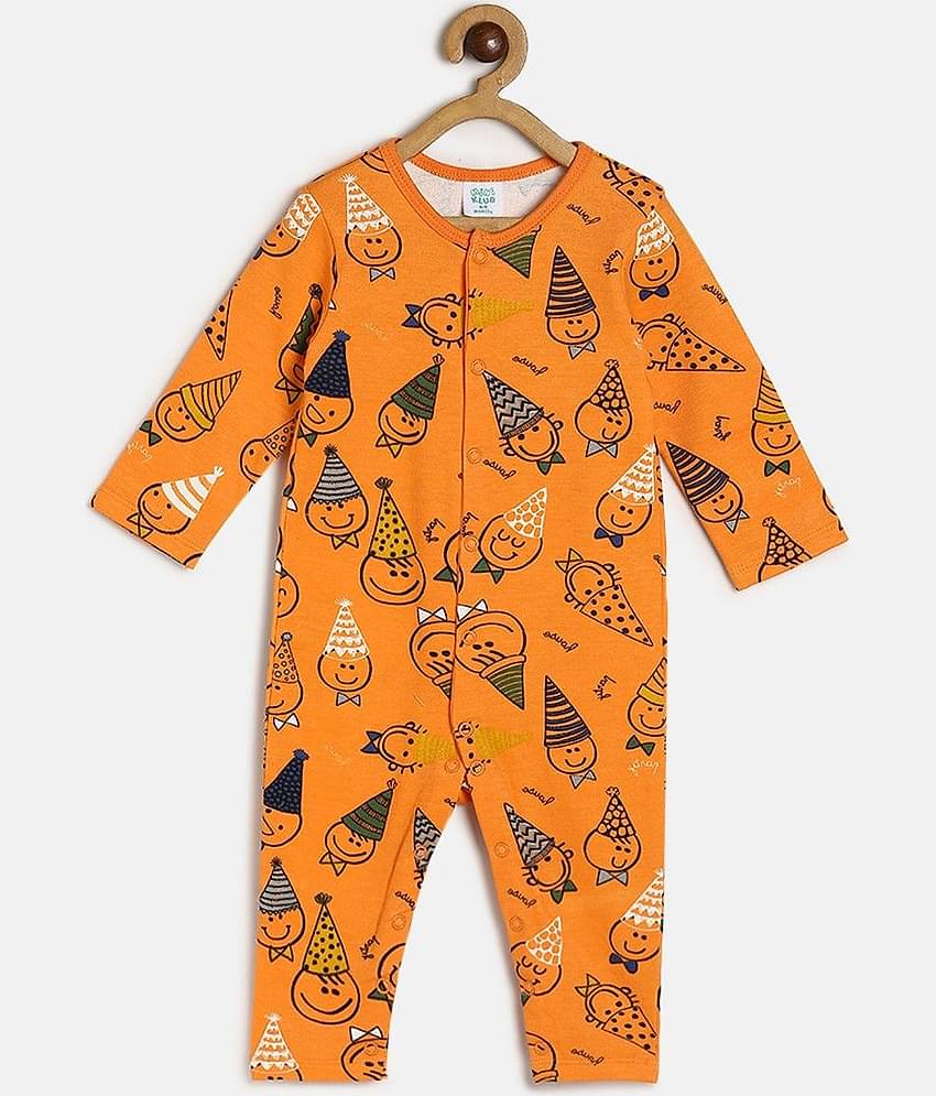 miniklub Multicolor Cotton Rompers For Baby Boy ( Pack of 2 )