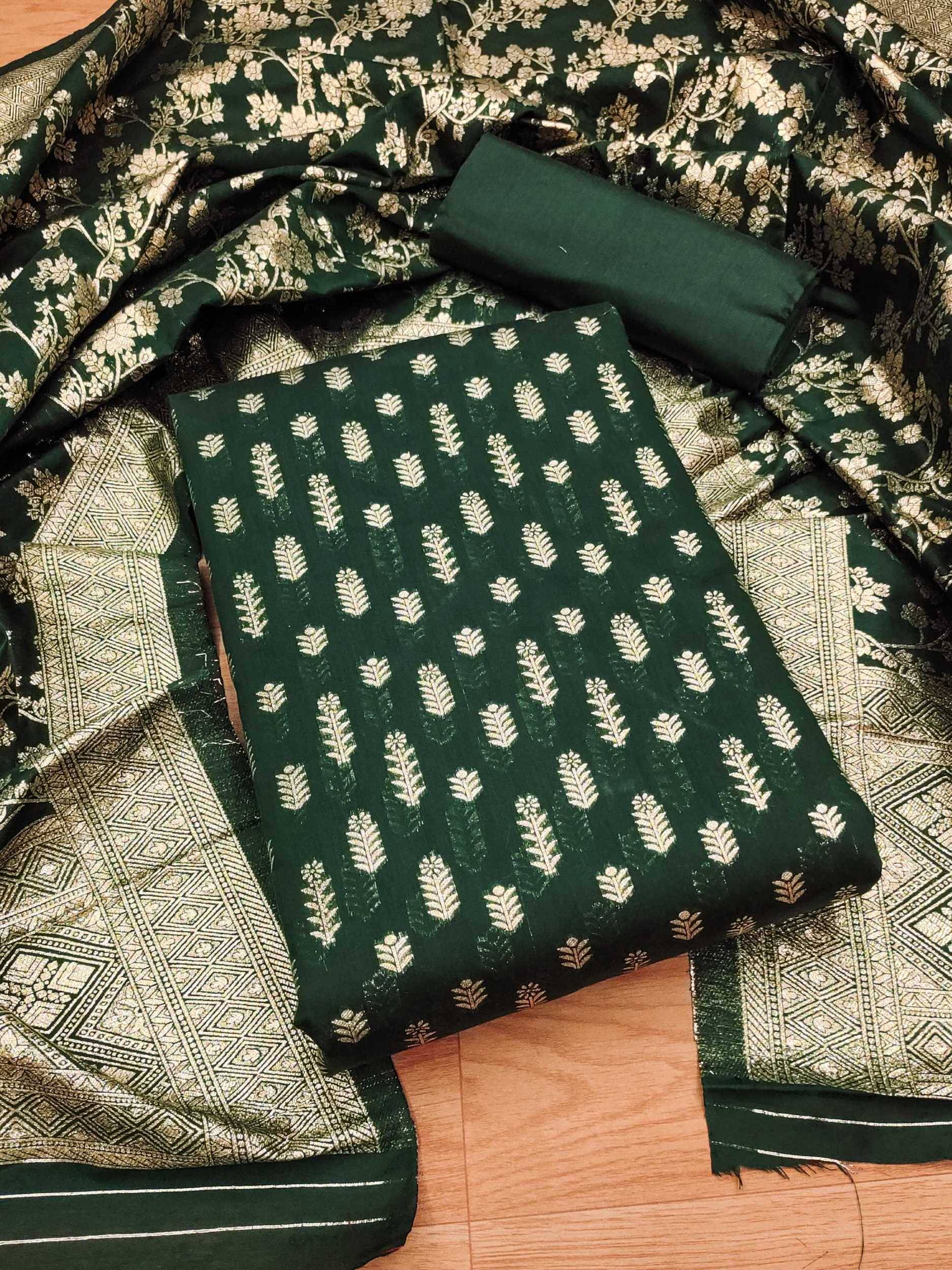 pandadi saree Unstitched Cotton Blend Solid Dress Material - Green ( Pack of 1 ) pandadi saree Unstitched Cotton Blend Solid Dress Material - Green ( Pack of 1 )