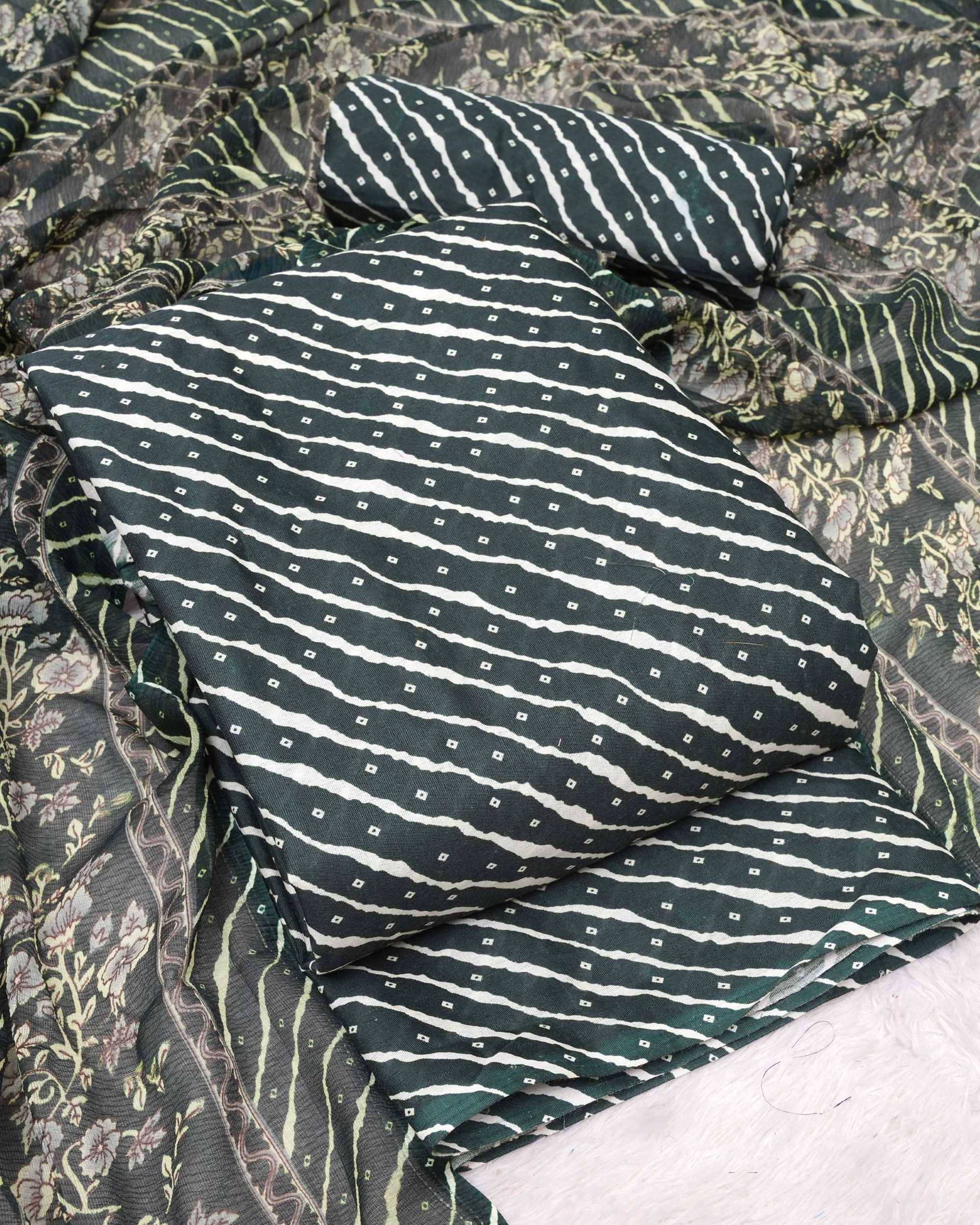 pandadi saree Unstitched Silk Printed Dress Material - Green ( Pack of 1 )     			pandadi saree Unstitched Silk Printed Dress Material - Green ( Pack of 1 )