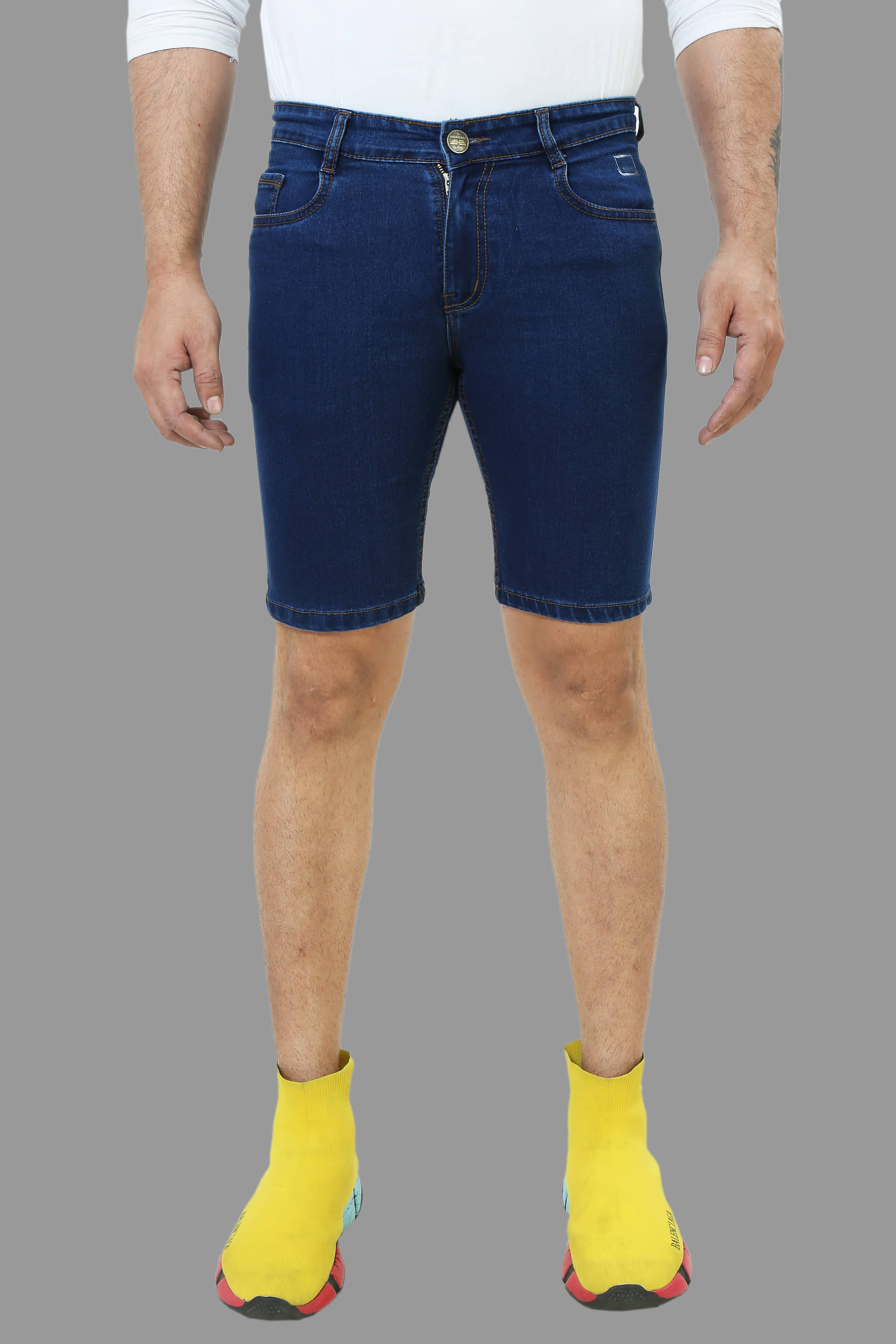 plounge Blue Denim Men's Denim Shorts ( Pack of 1 ) - Shorts | Buy online on ZillyBuy