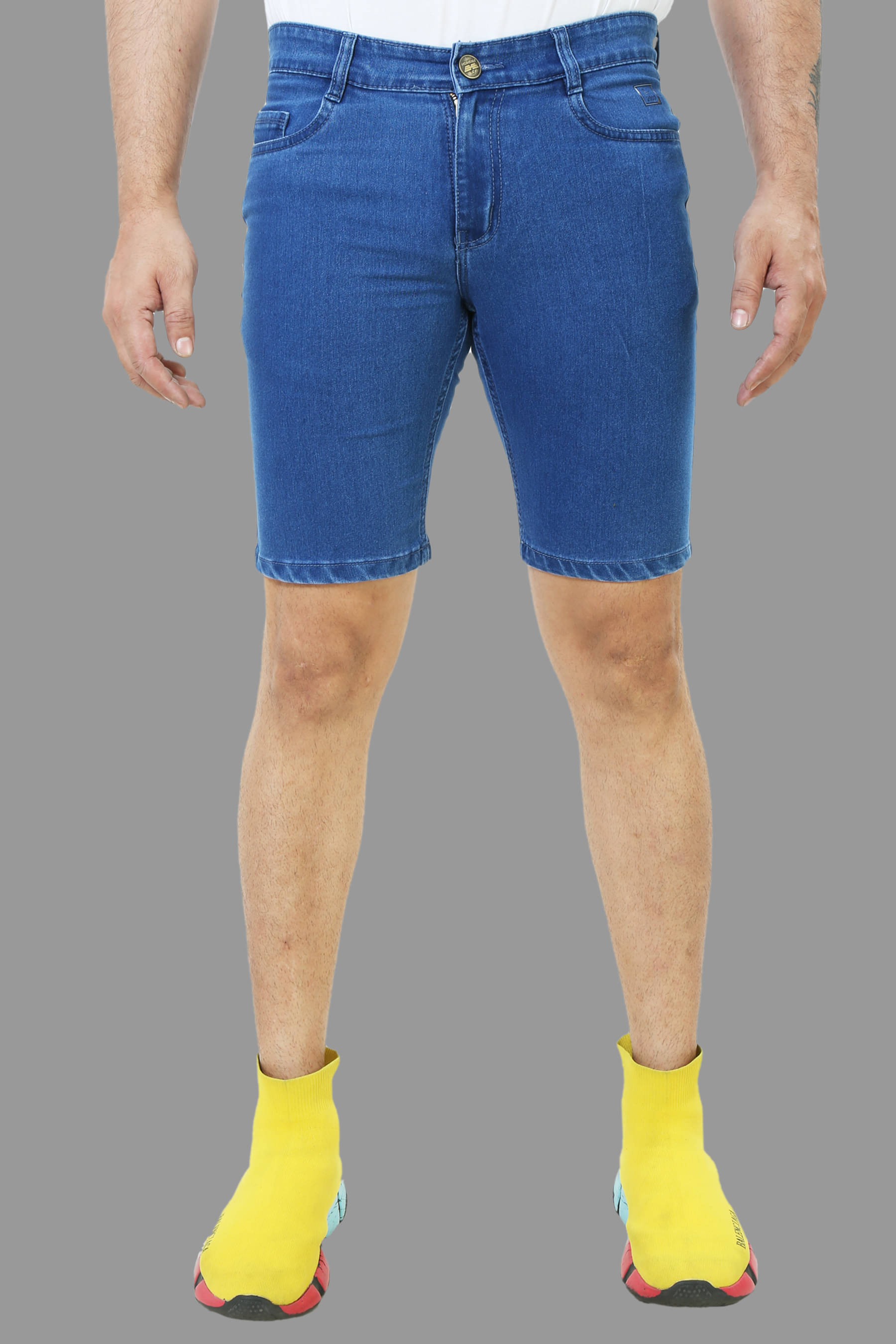 plounge Light Blue Denim Men's Denim Shorts ( Pack of 1 )     			plounge Light Blue Denim Men's Denim Shorts ( Pack of 1 )