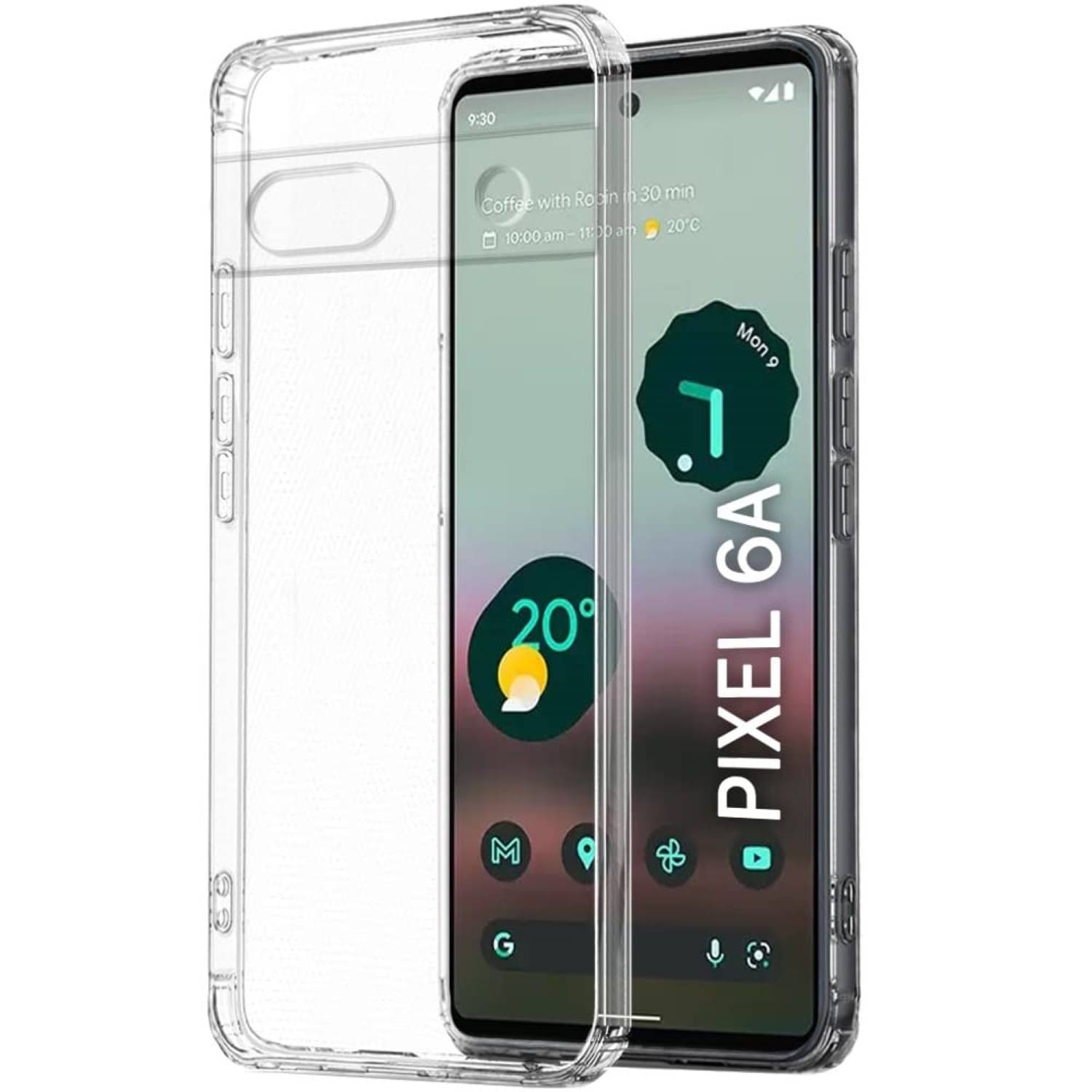     			Case Vault Covers Silicon Soft cases Compatible For Silicon Google Pixel 6A ( Pack of 1 )