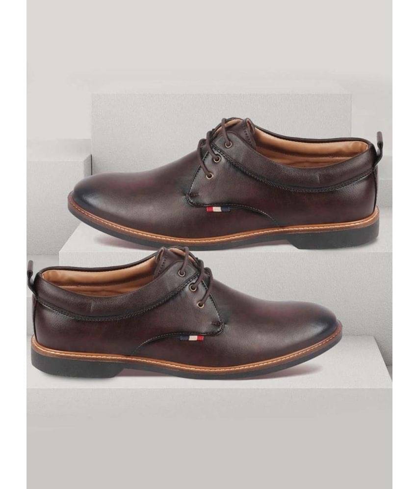 Fausto Brown Men's Oxford Formal Shoes Fausto Brown Men's Oxford Formal Shoes
