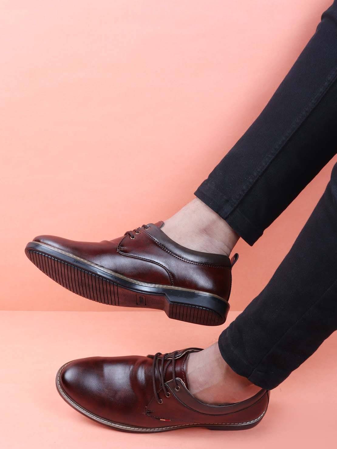     			Fausto Tan Men's Oxford Formal Shoes