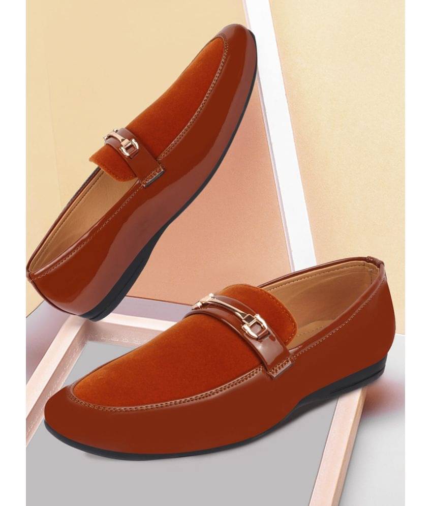 Fausto Tan Men's Slip On Formal Shoes Fausto Tan Men's Slip On Formal Shoes