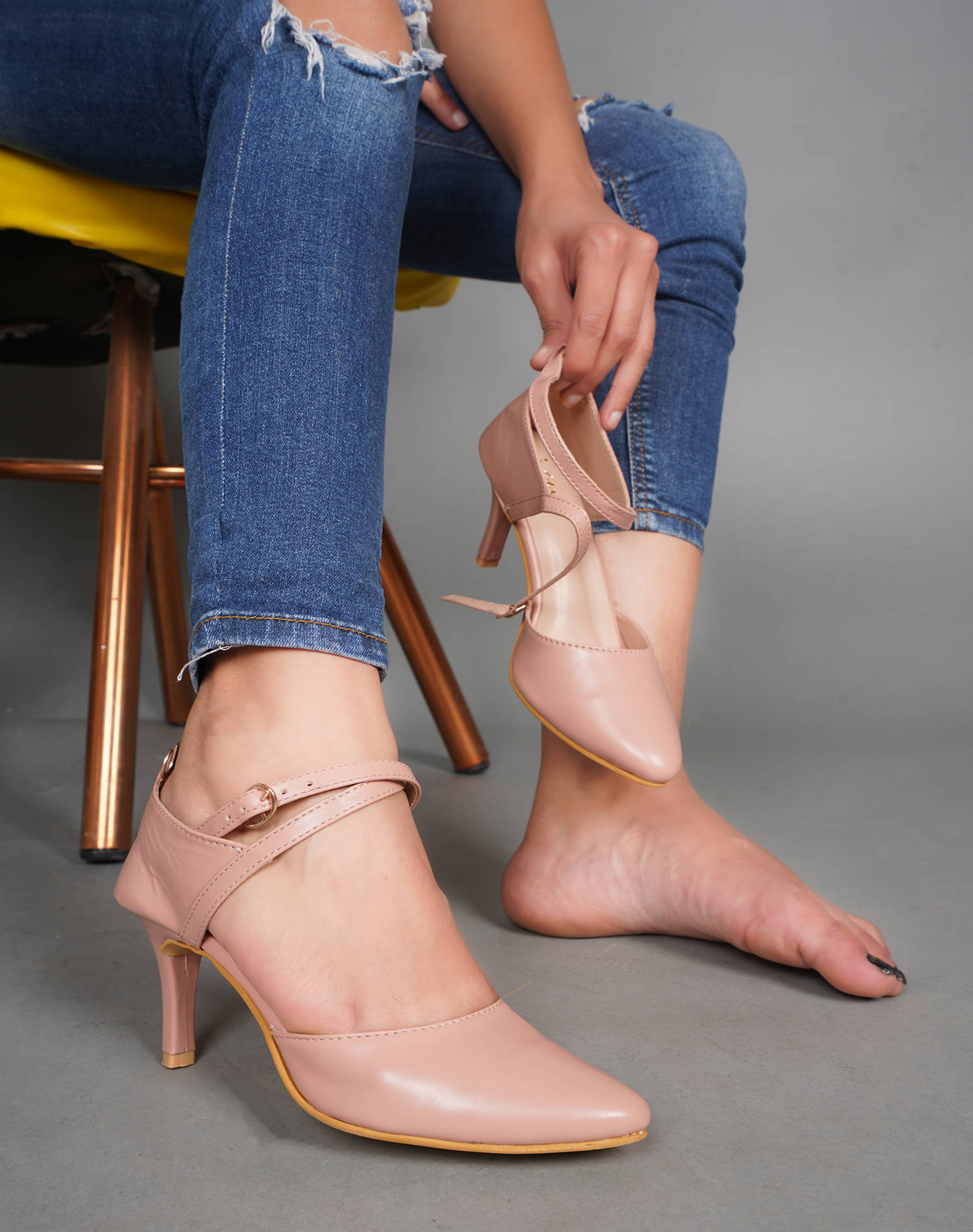 JM Looks Pink Women's Sandal Heels     			JM Looks Pink Women's Sandal Heels
