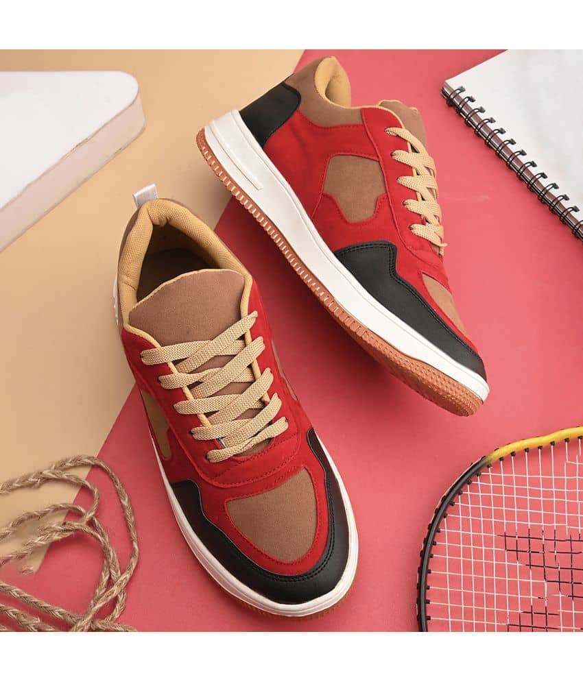 John Karsun Red Men's Lifestyle - Casual Shoes | Buy online on ZillyBuy