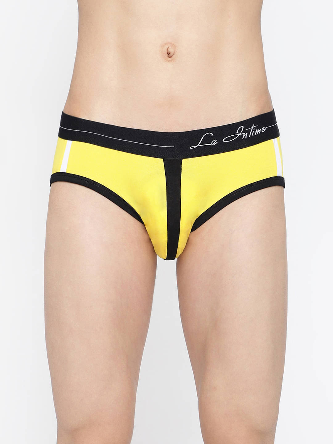     			La Intimo Pack of 1 Cotton Briefs For Men's ( Yellow )