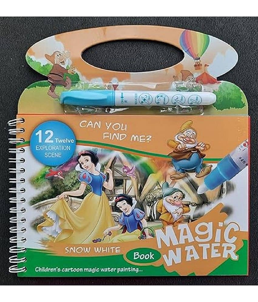 MSGH Reusable Magic Water Painting Book Magic Doodle Pen Kids Coloring Doodle Drawing Board Games Child Educational Toy/Magic Book Water Painting Book for Kids Pack of 1 Pcs (Princess) - Stationery | Buy online on ZillyBuy