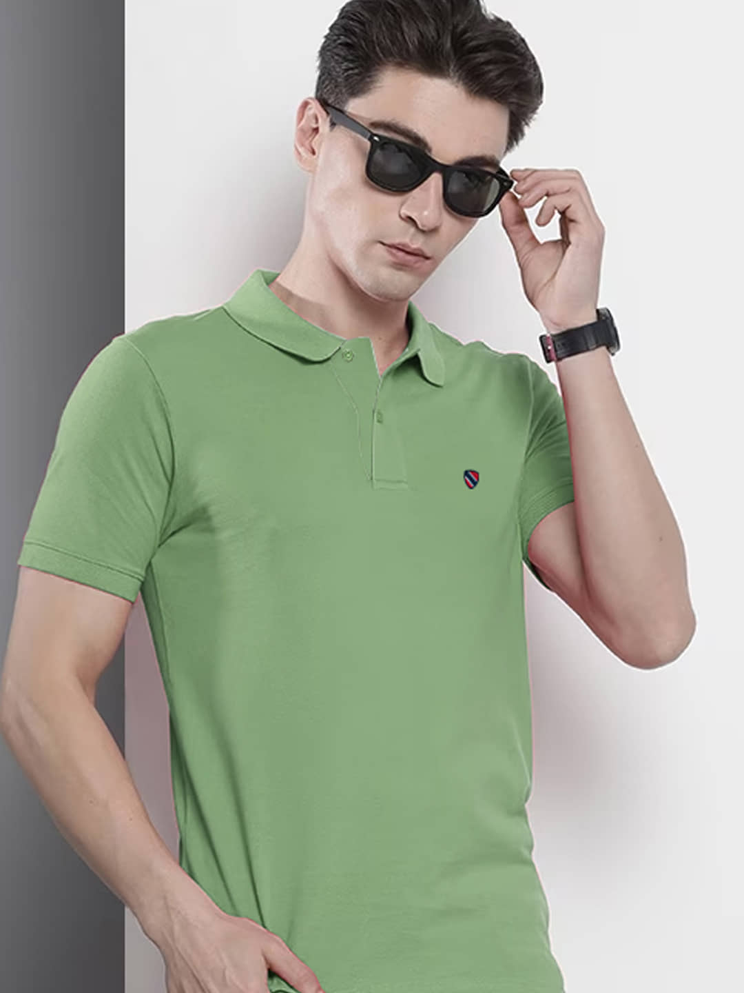 Merriment Pack of 1 Cotton Blend Regular Fit Solid Half Sleeves Men's Polo T Shirt ( Orange )