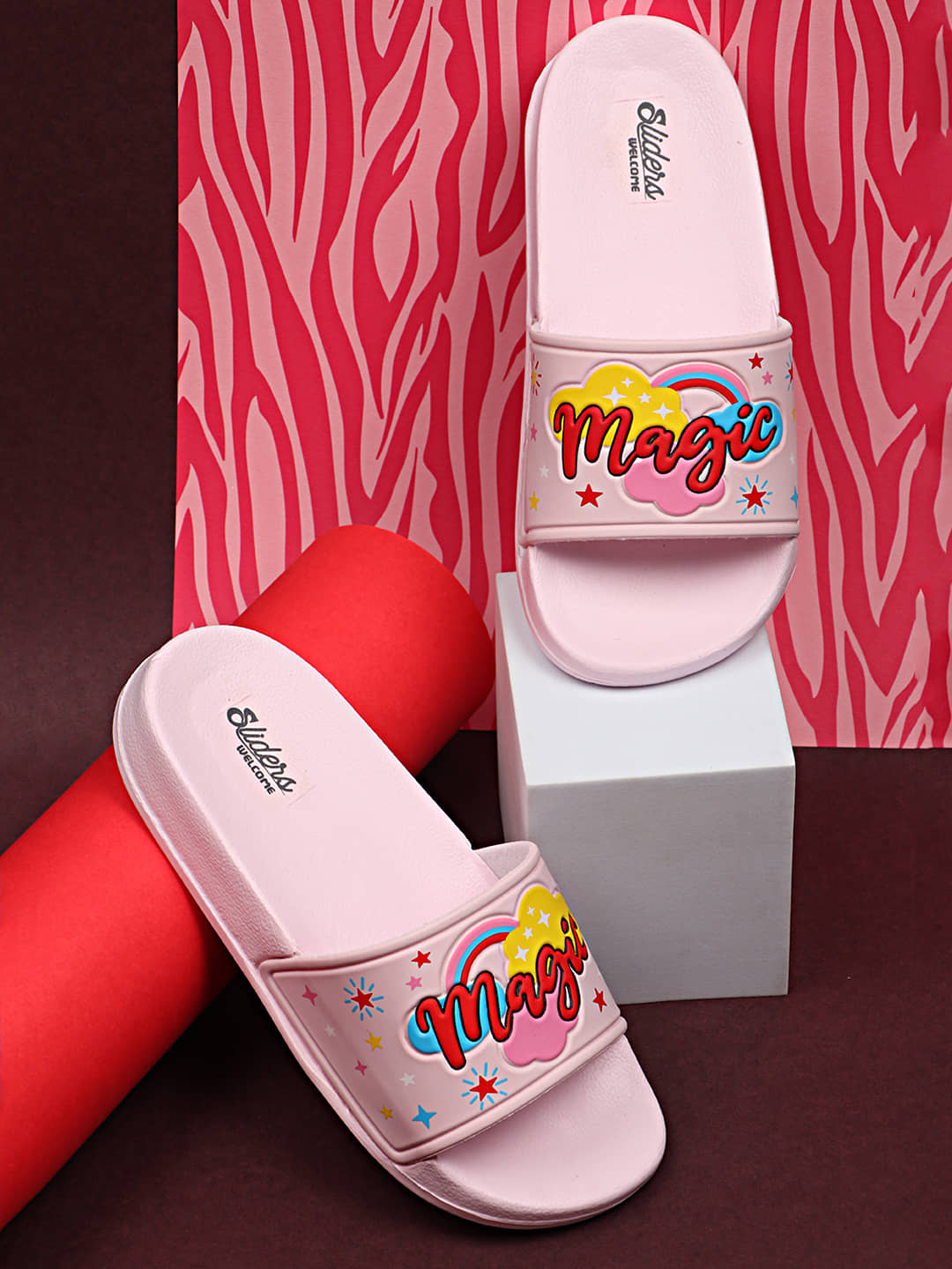 WELCOME Kid's Sliders, K MAGIC SLIDE-AQUA, 12