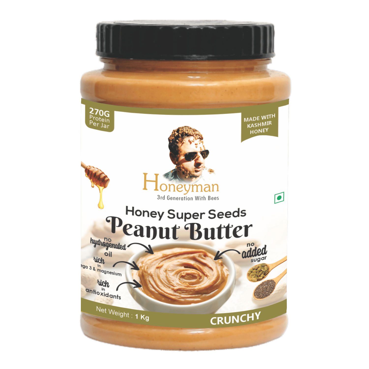 honeyman 1 kg Crunchy Nut Butter ( Pack of 1 ) honeyman 1 kg Crunchy Nut Butter ( Pack of 1 )