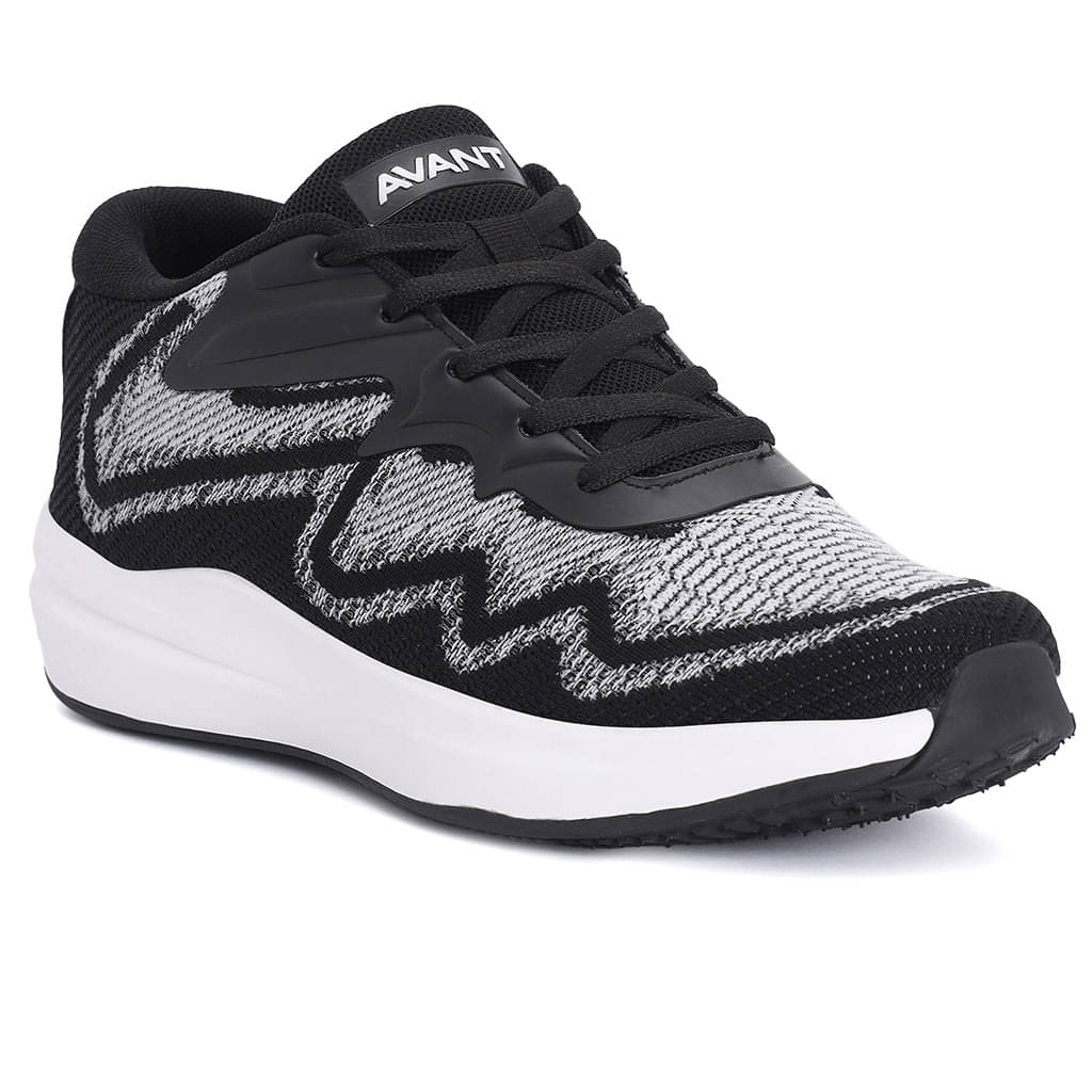    			Avant GripUp Black Men's Sports Running Shoes