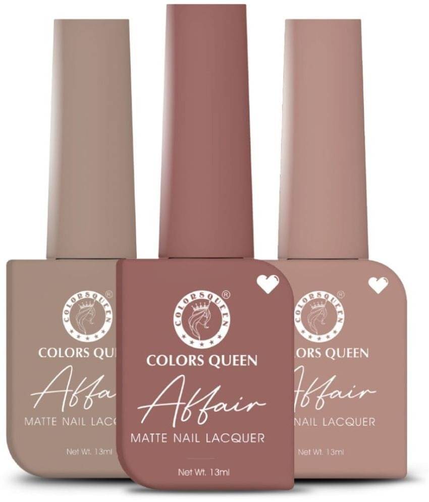     			Colors Queen Multi Matte Nail Polish Kit ( Pack of 3 )