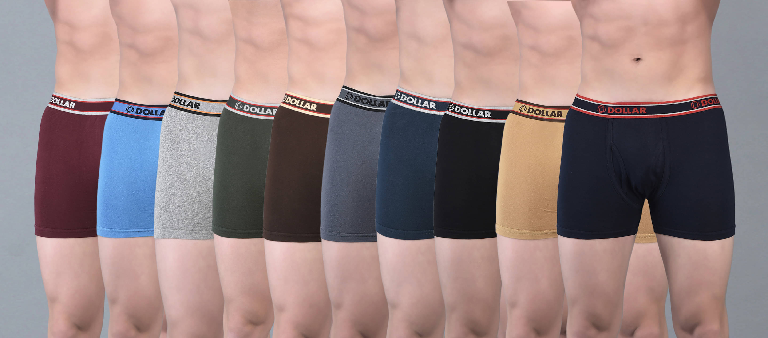     			Dollar Bigboss Men's Pack of 10 Solid Combed Cotton Interlock Trunk (Colour May Vary)