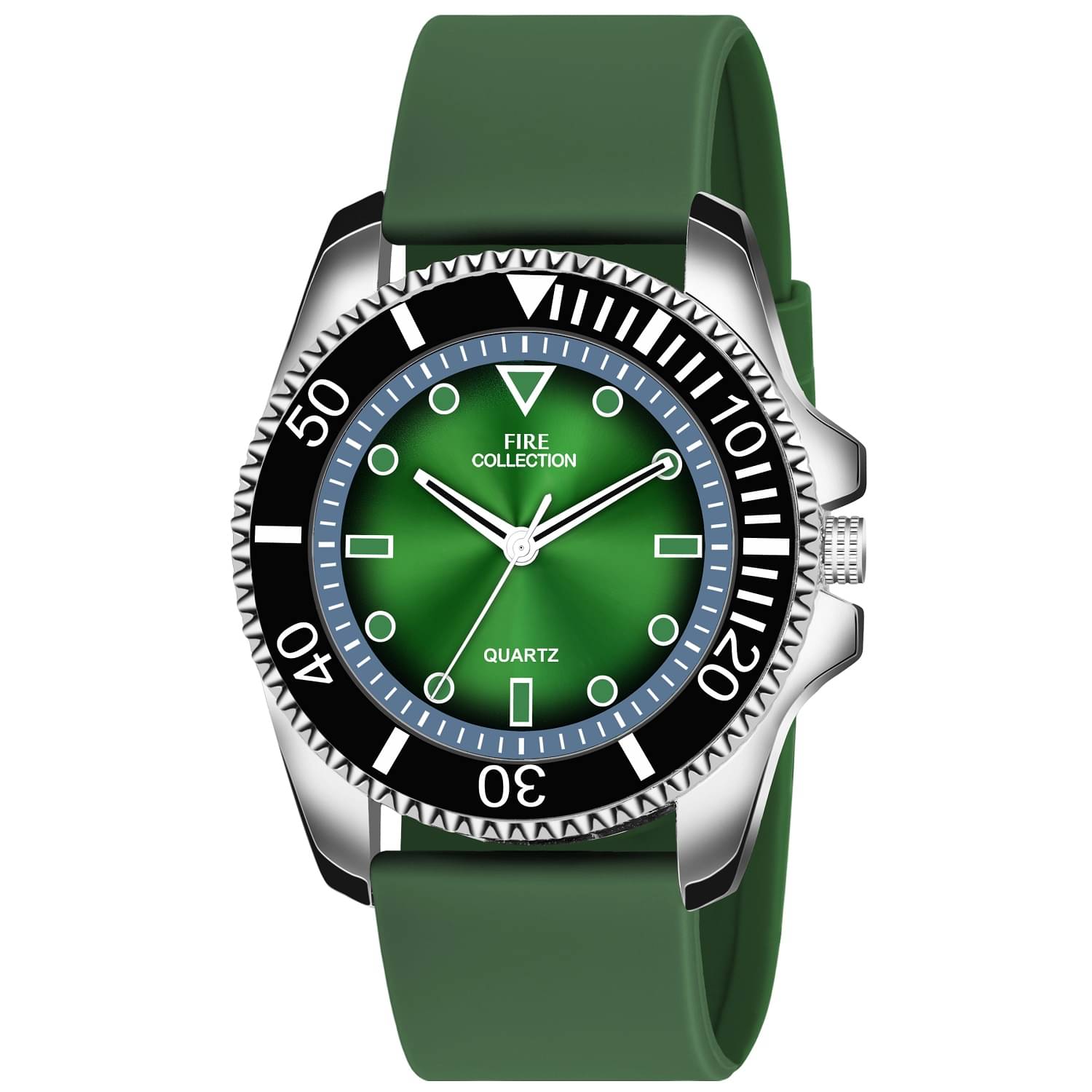     			Fire Collection Green Silicon Analog Men's Watch