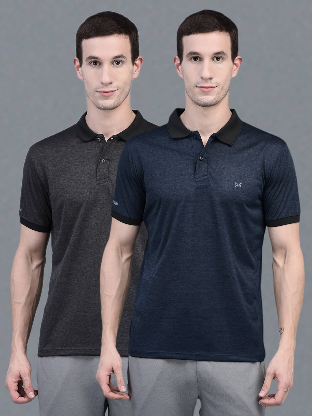     			Force NXT Multi Polyester Regular Fit Men's Sports Polo T-Shirt ( Pack of 2 )