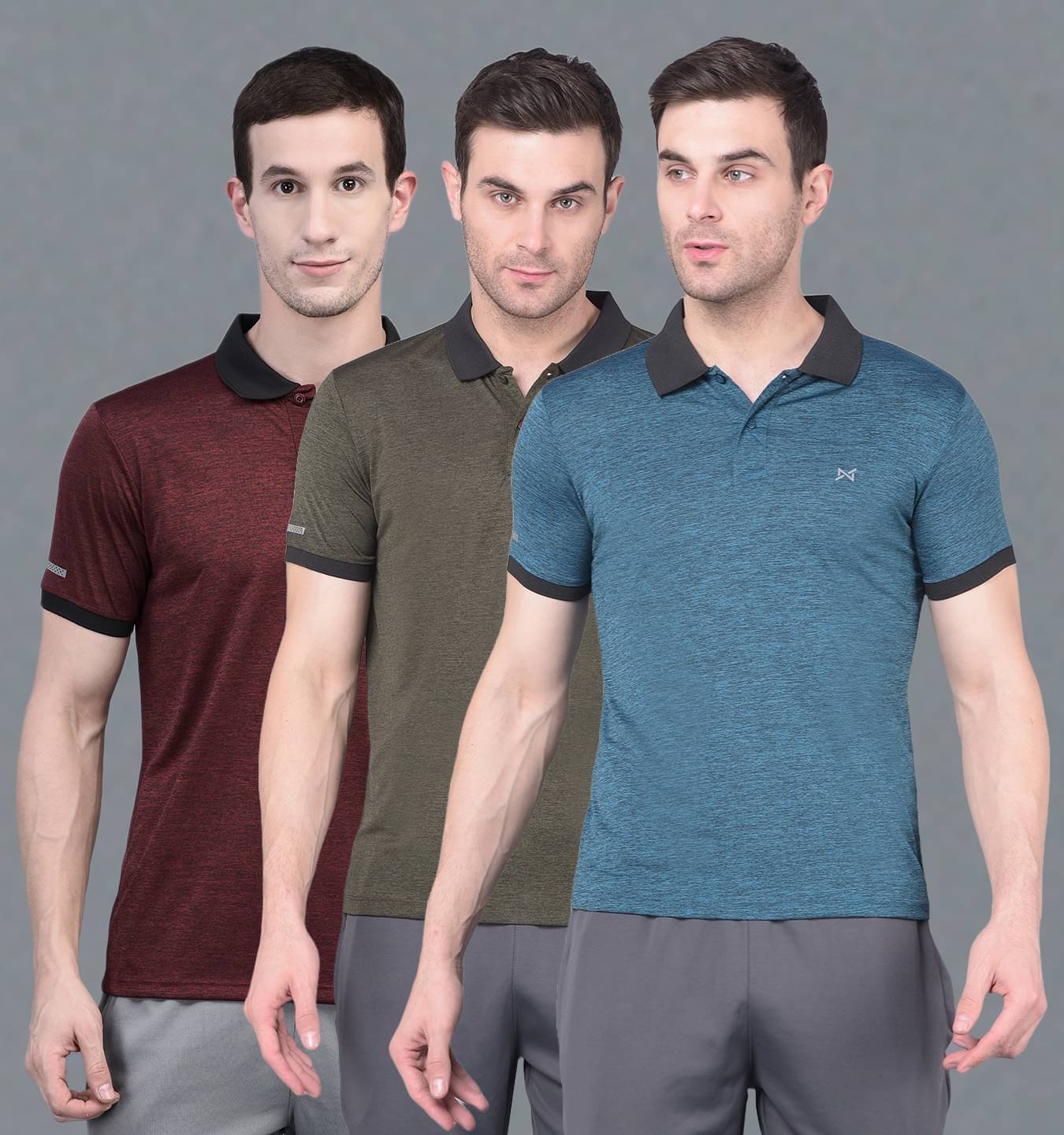 Force NXT Multi Polyester Regular Fit Men's Sports Polo T-Shirt ( Pack of 3 ) Force NXT Multi Polyester Regular Fit Men's Sports Polo T-Shirt ( Pack of 3 )