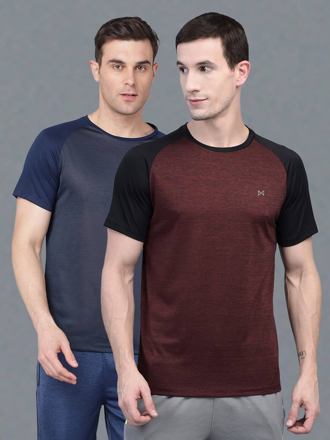 Force NXT Multi Polyester Regular Fit Men's Sports T-Shirt ( Pack of 2 ) Force NXT Multi Polyester Regular Fit Men's Sports T-Shirt ( Pack of 2 )