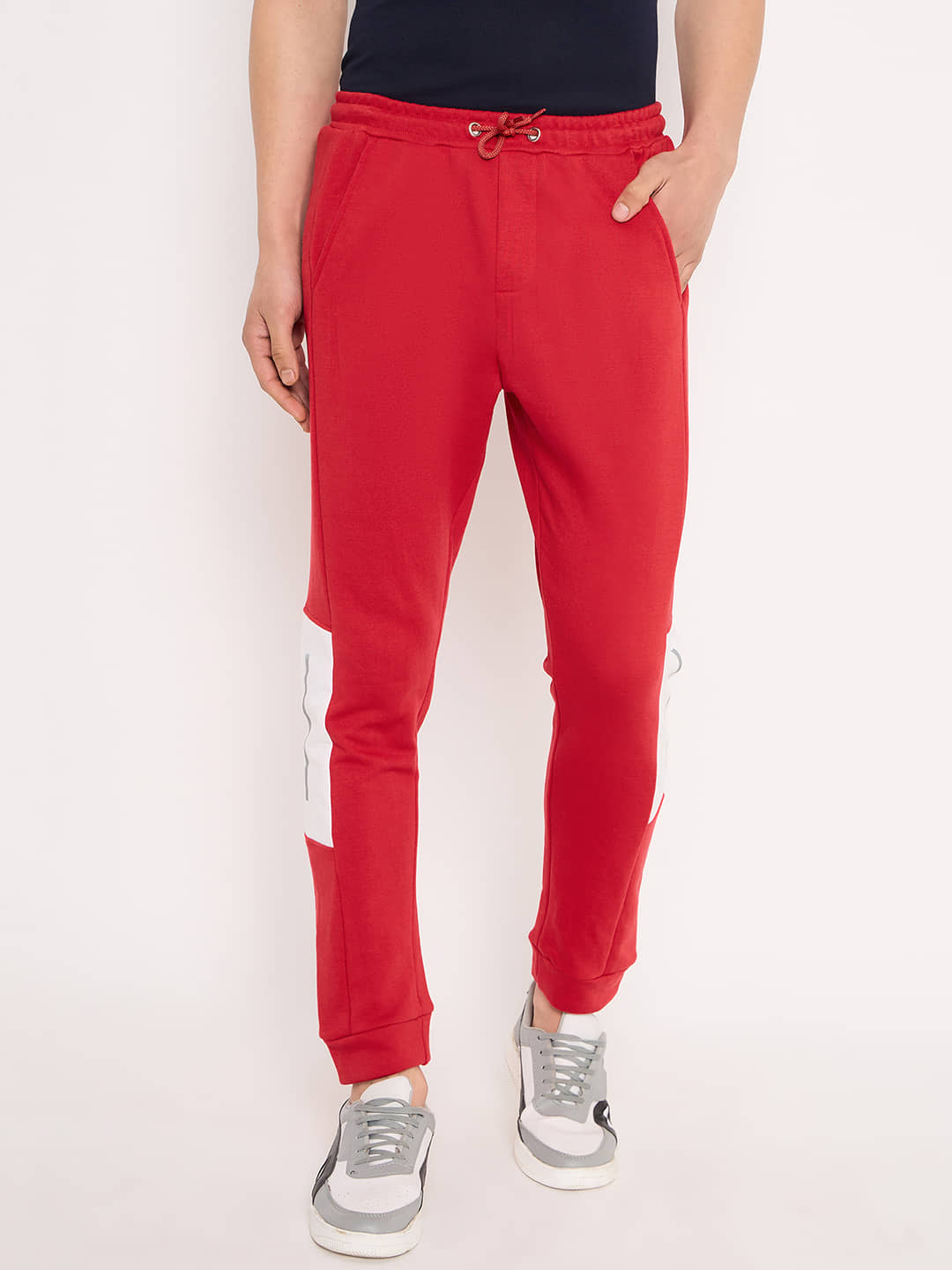 GET GOLF Red Cotton Blend Men's Joggers ( Pack of 1 ) - Track Pants | Buy online on ZillyBuy