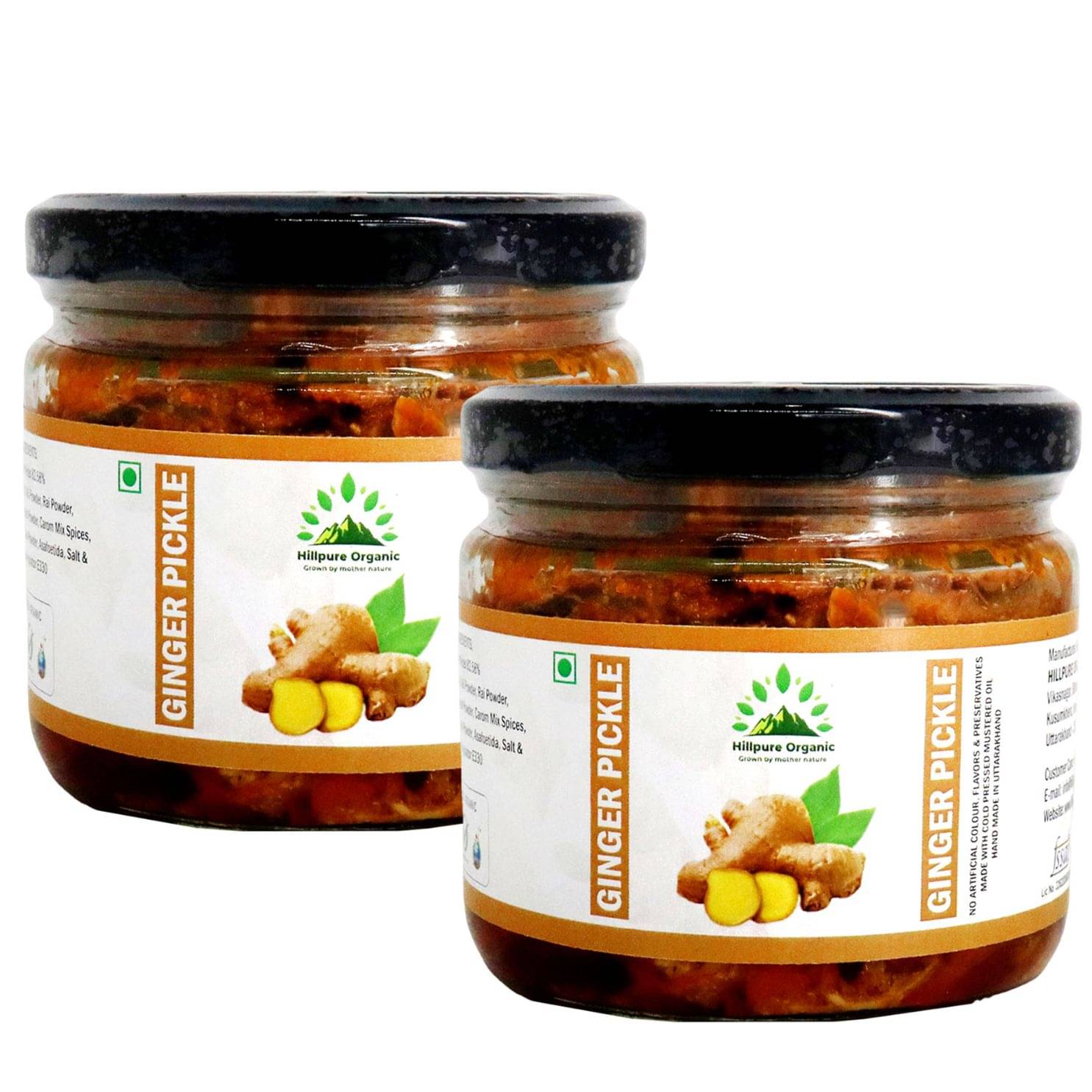 Hillpure Organic Ginger Pickle Pickle 300 g Pack of 2     			Hillpure Organic Ginger Pickle Pickle 300 g Pack of 2
