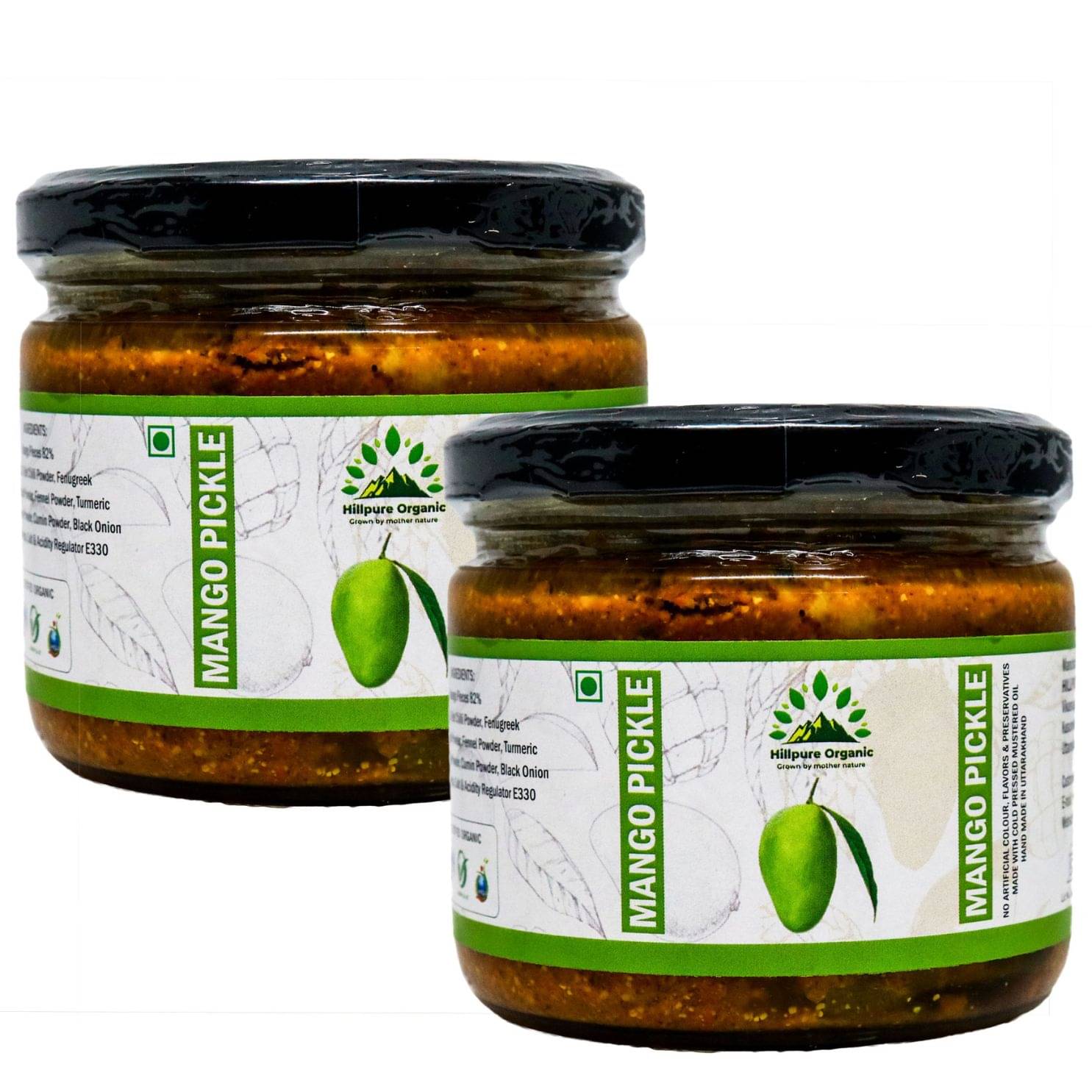 Hillpure Organic Mango Pickle Pickle 300 g Pack of 2 Hillpure Organic Mango Pickle Pickle 300 g Pack of 2