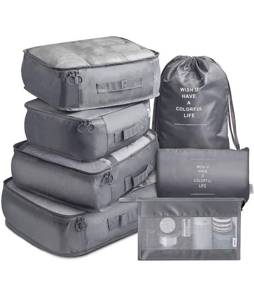 House Of Quirk Grey 7pcs Set Travel Organizer