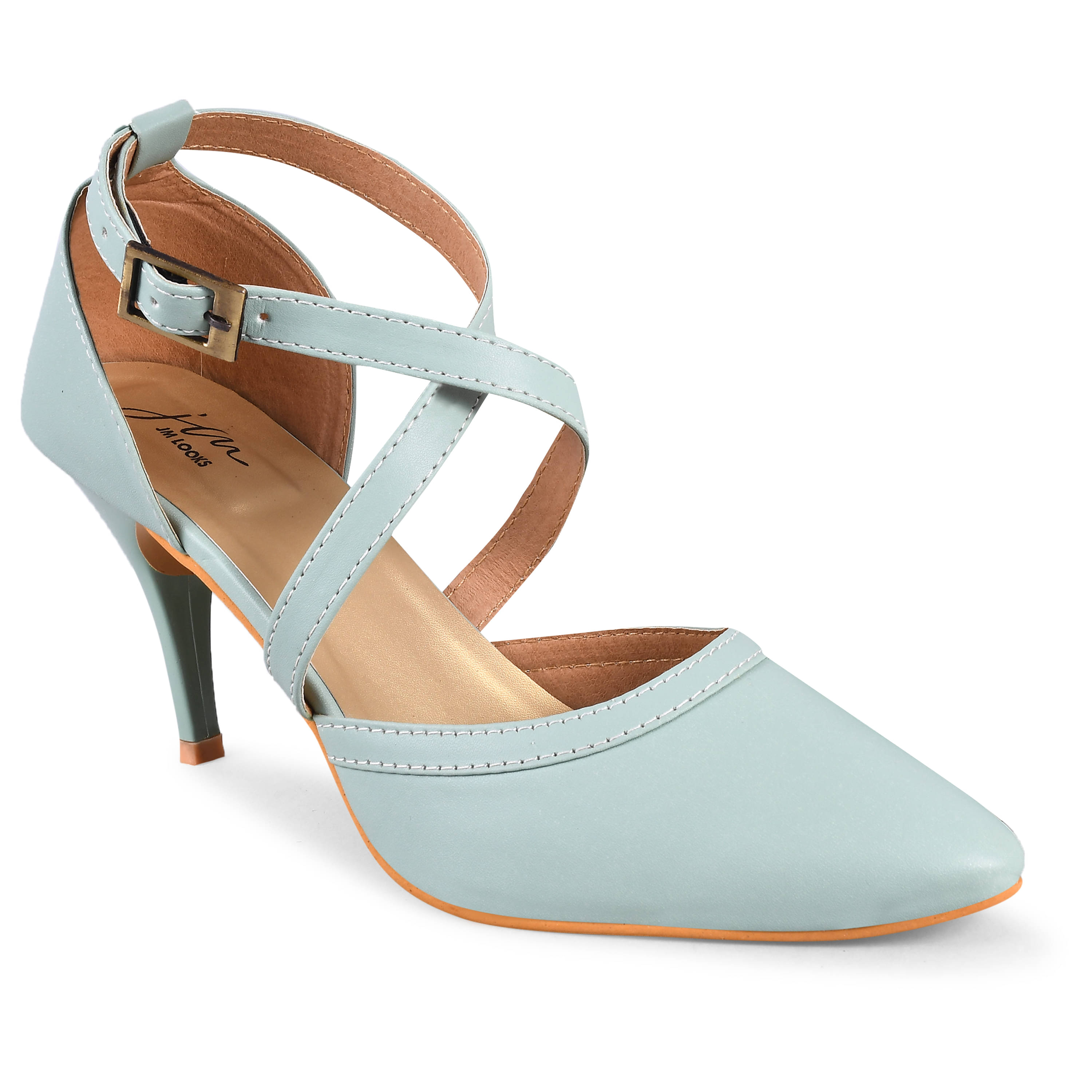 JM Looks Green Women's Sandal Heels JM Looks Green Women's Sandal Heels
