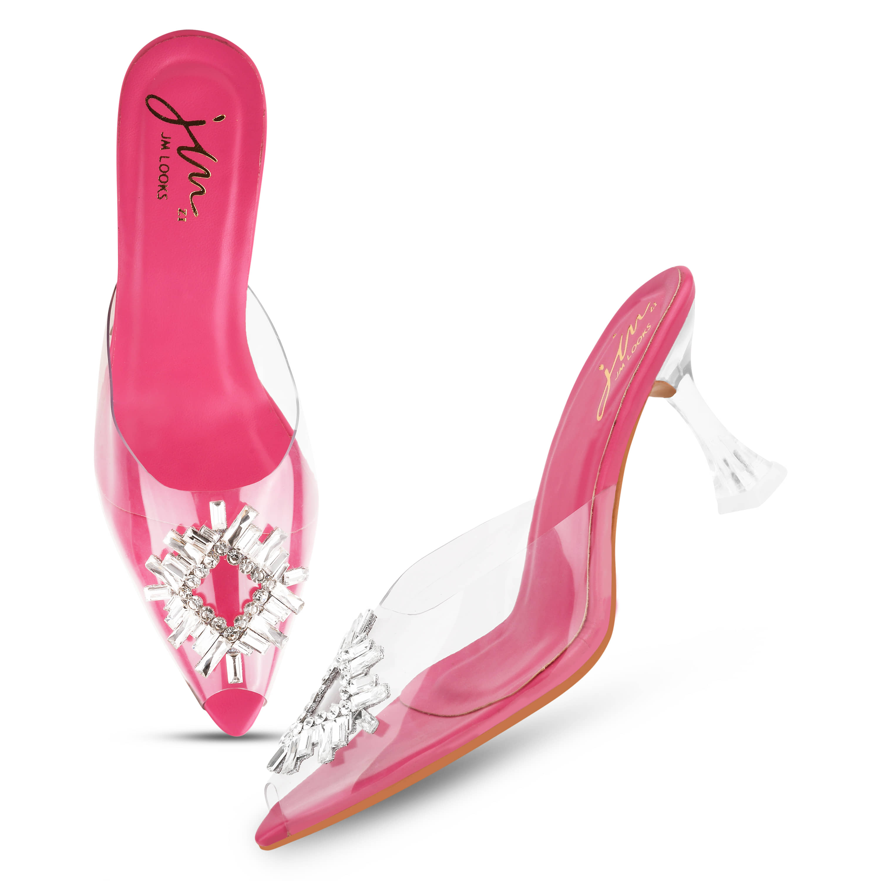 JM Looks Pink Women's Peep Toes Heels - Heels | Buy online on ZillyBuy