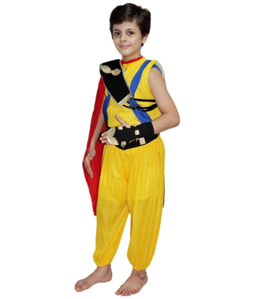     			Kaku Fancy Dresses Balbeer Famous Character Costume -Red-Black, For Boys
