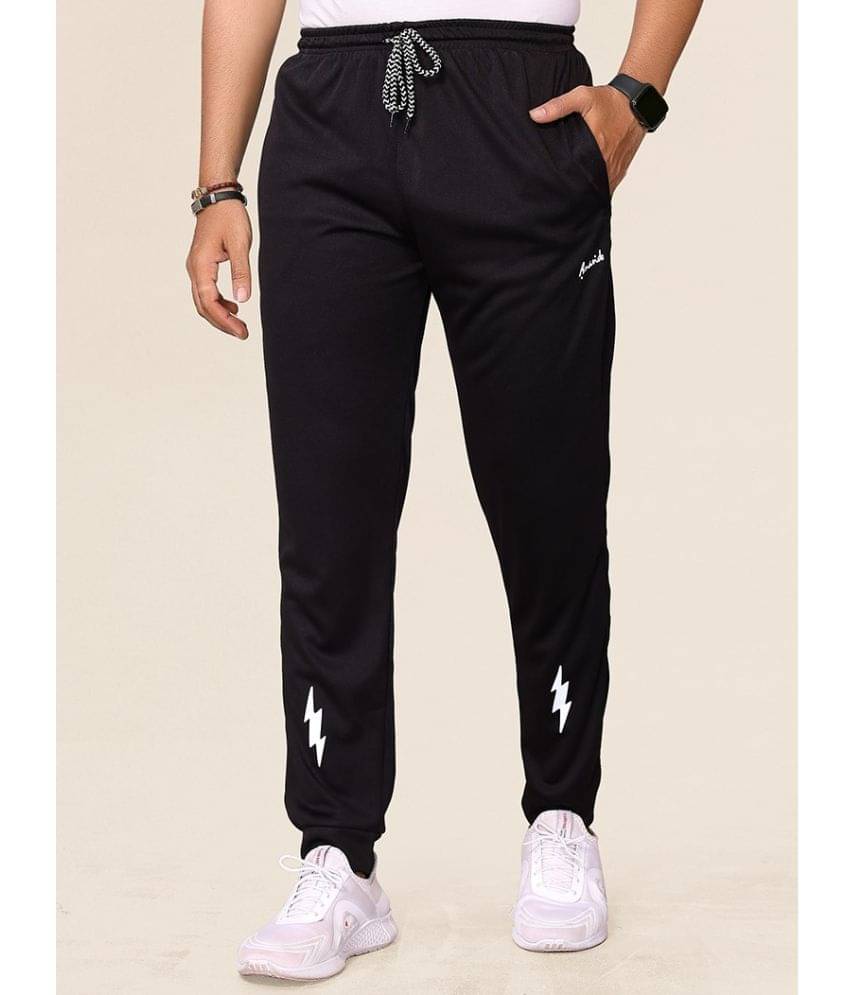 Kashvi Black Lycra Men's Joggers ( Pack of 1 ) Kashvi Black Lycra Men's Joggers ( Pack of 1 )