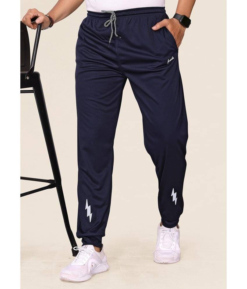     			Kashvi Navy Blue Lycra Men's Joggers ( Pack of 1 )