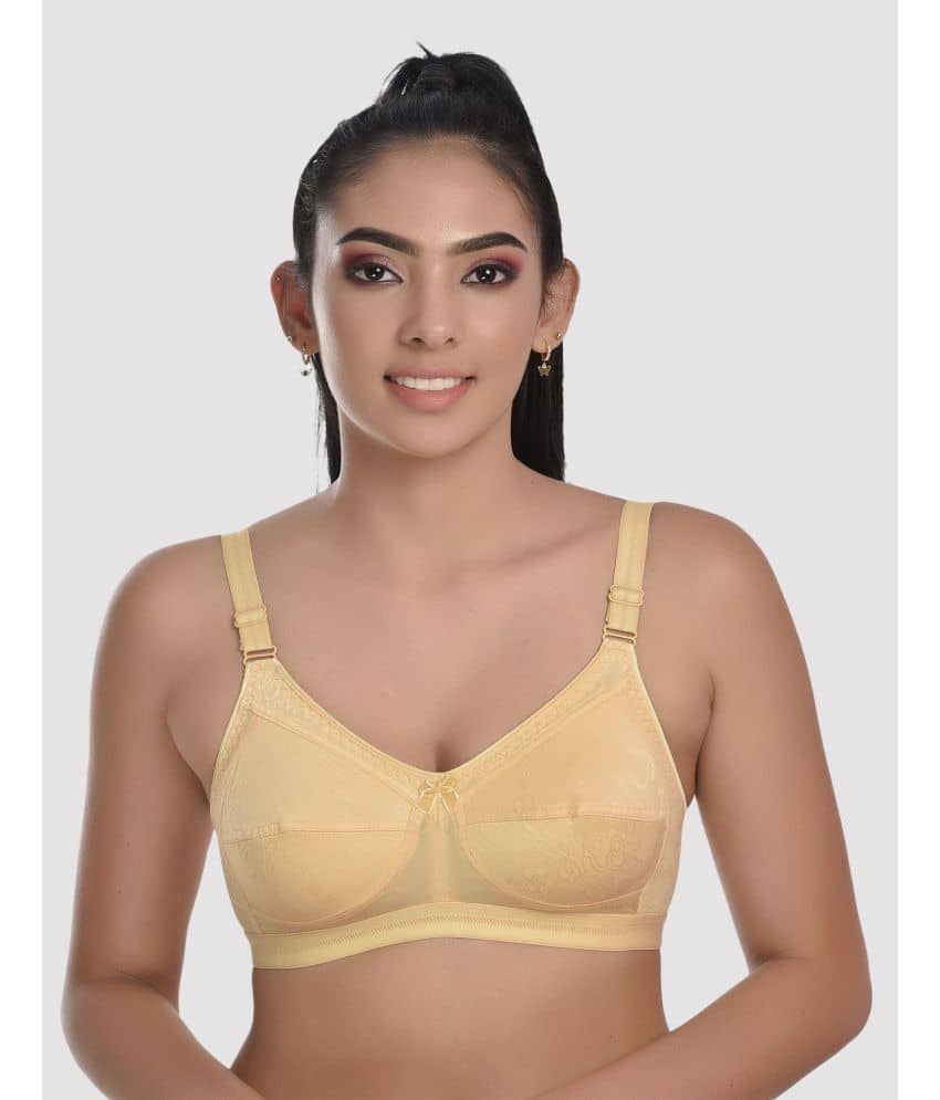 LadySoft Cotton Blend Non Padded Women's Everyday Bra ( Cream ) Mehbooba-Skin