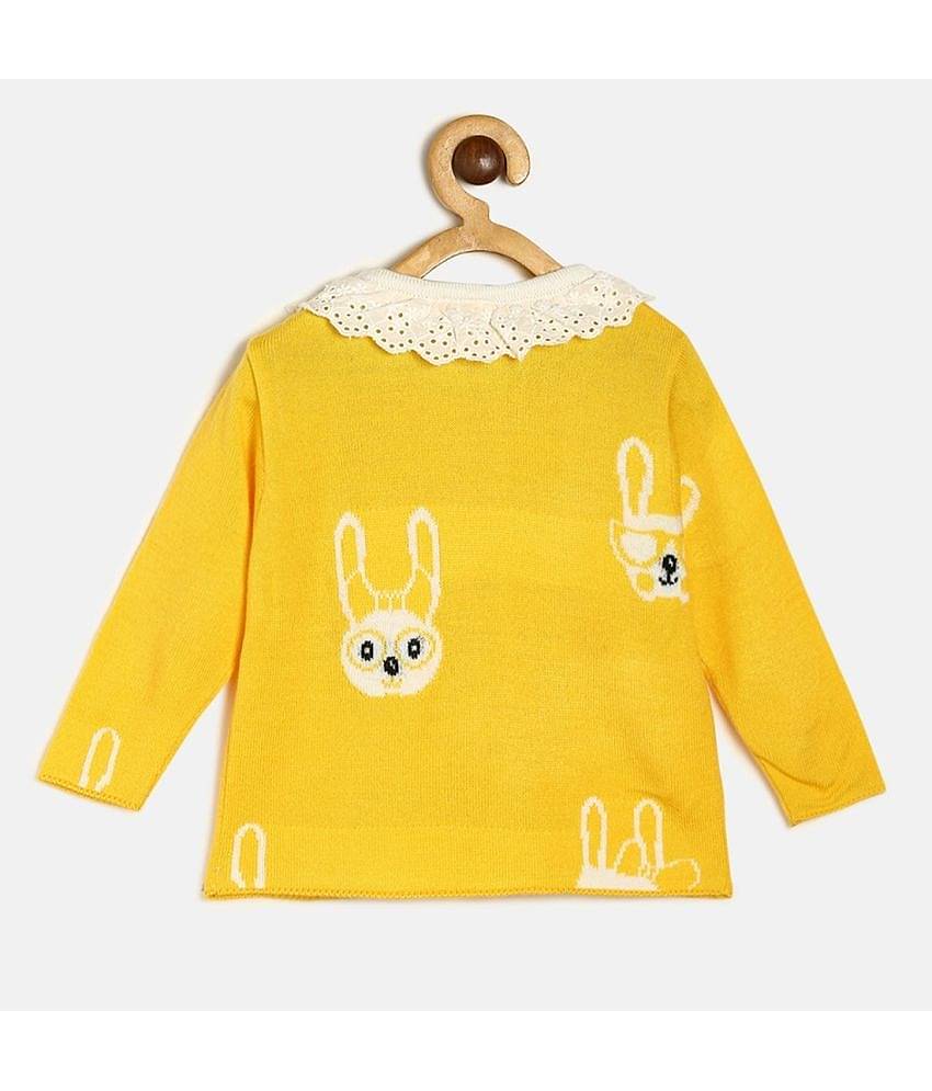 MINI KLUB Single Baby Girls Acrylic Pullover ( Yellow )
