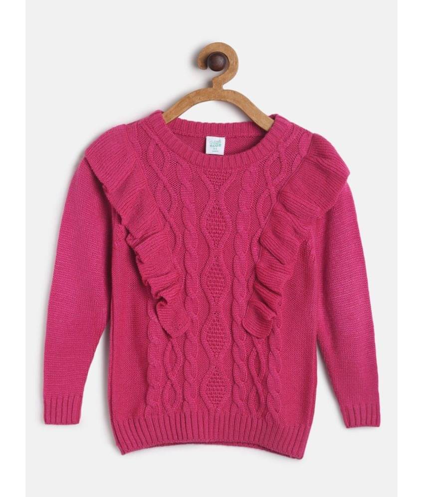     			MINI KLUB Single Girls Acrylic Pullover ( Pink )