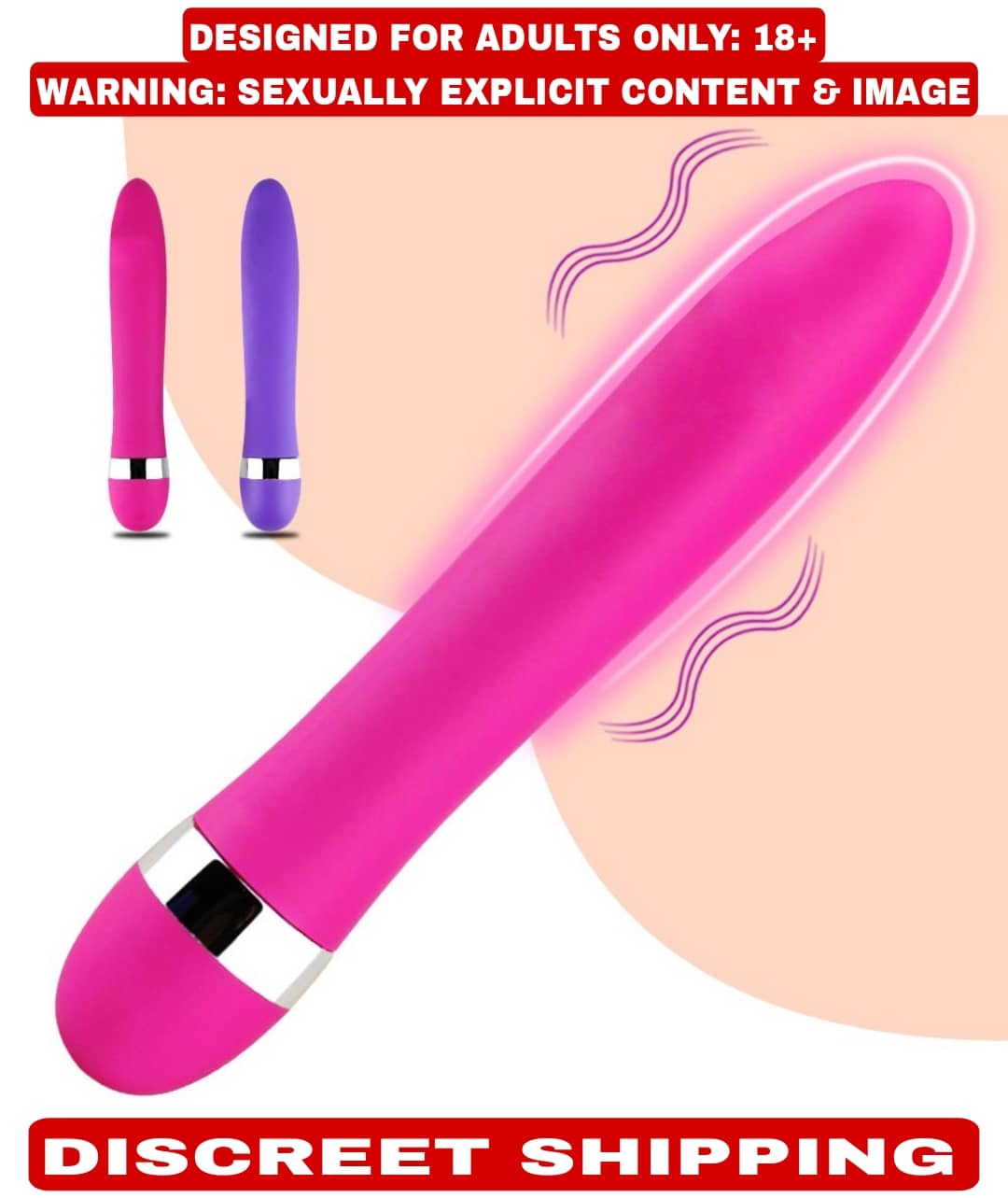 NAUGHTY TOYS PRESENT WATERPROOF SILENT G-SPOT DILDO VIBRATOR AV STICK FOR WOMEN BY KAMAHOUSE(LOW PRICE SEX TOYS)