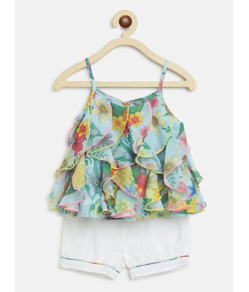     			Nauti Nati Multicolor Polyester Baby Girl Top & Shorts ( Pack of 1 )