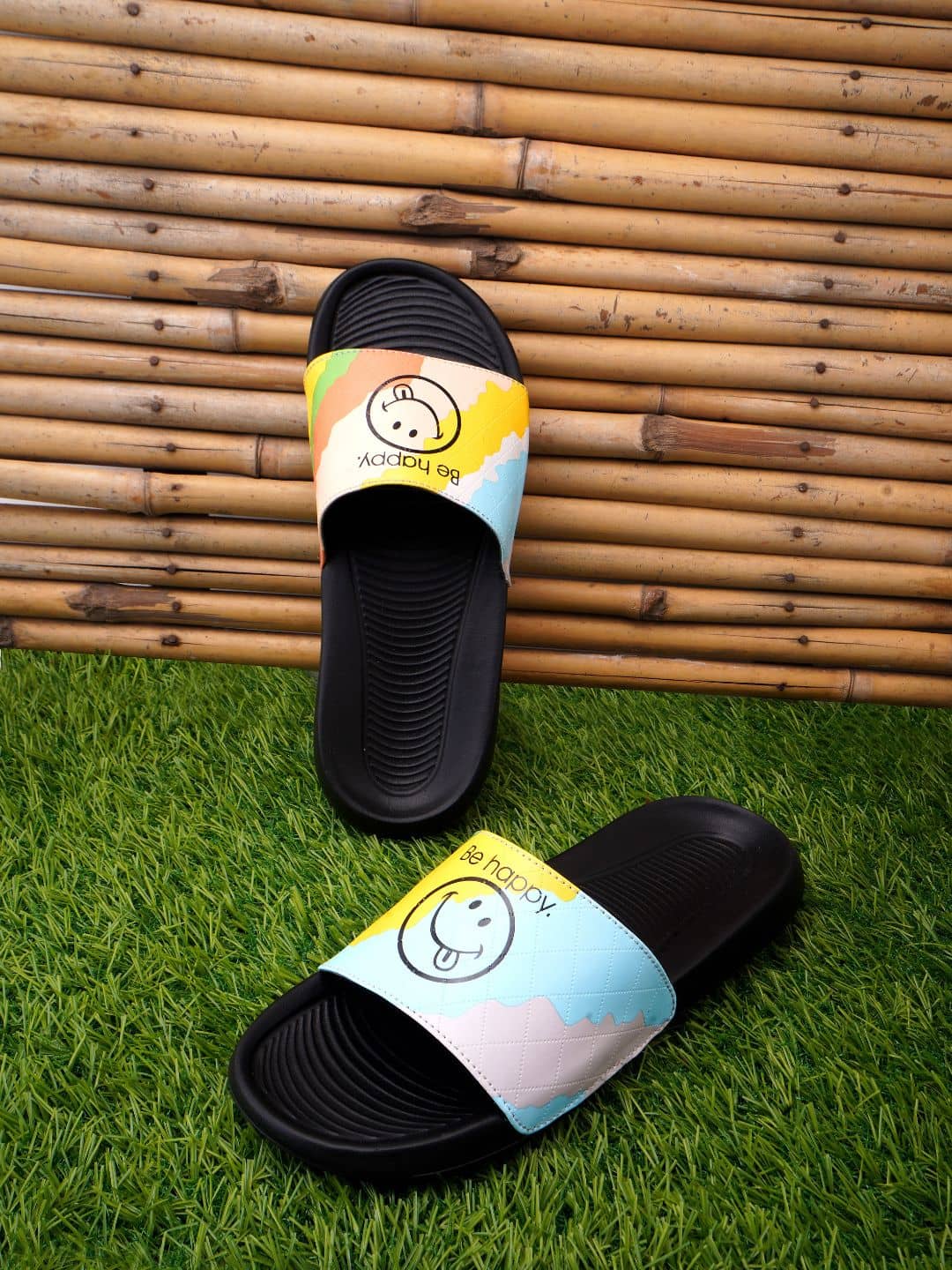 PERY PAO Black Men's Slide Flip Flop