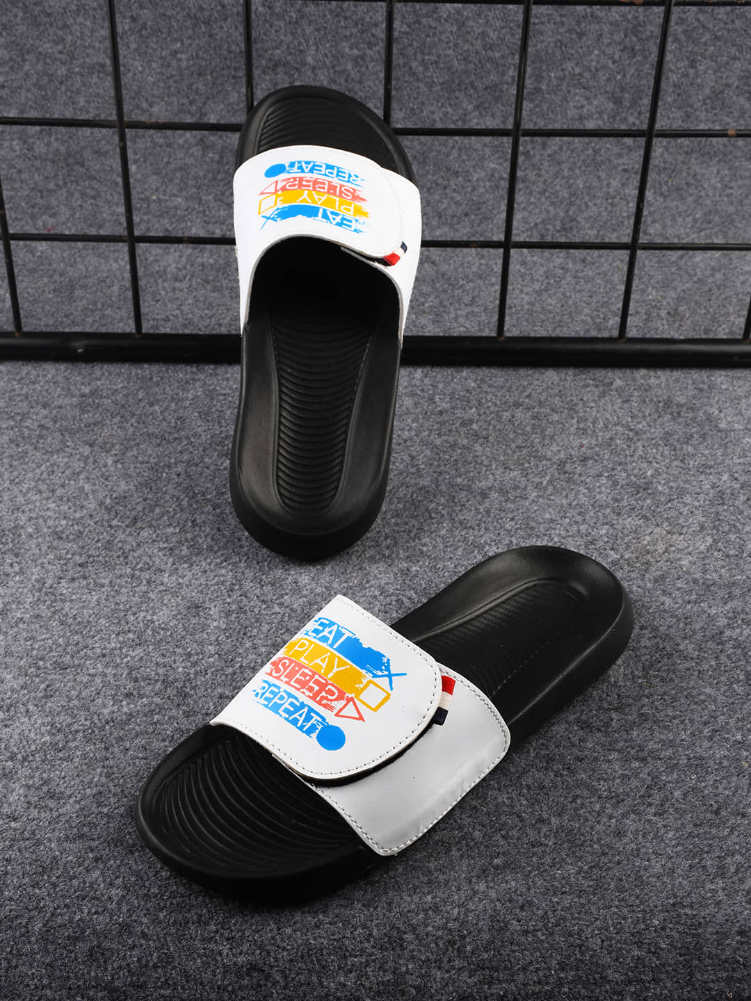 PERY PAO White Men's Slide Flip Flop