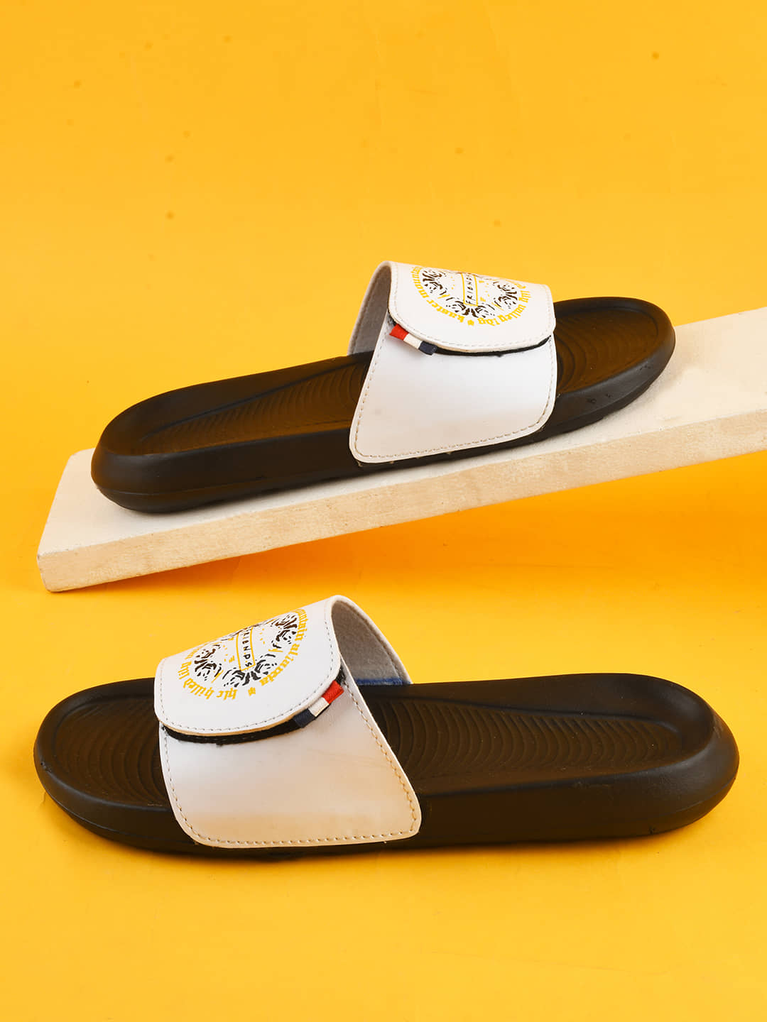 PERY PAO White Men's Slide Flip Flop