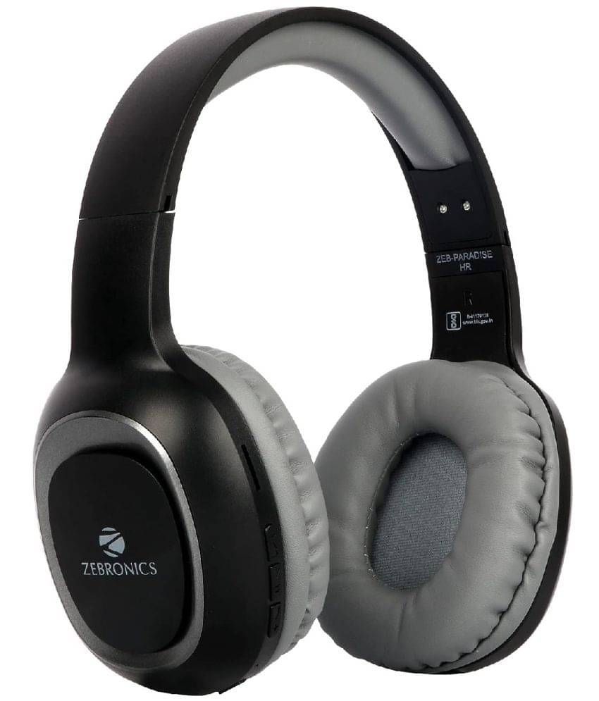 Zebronics Paradise Bluetooth Bluetooth Headphone Over Ear 15 Hours Playback Powerfull bass IPX4(Splash & Sweat Proof) Black Zebronics Paradise Bluetooth Bluetooth Headphone Over Ear 15 Hours Playback Powerfull bass IPX4(Splash & Sweat Proof) Black