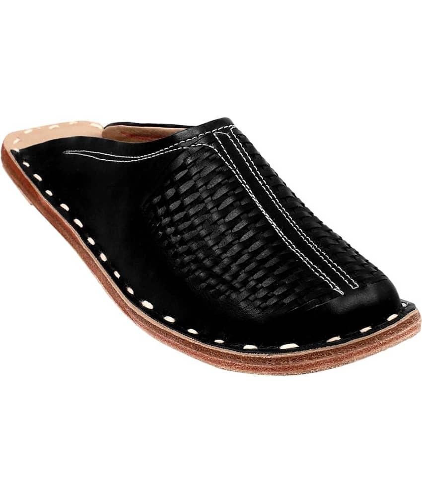 rajeraj Black Men's Mule - Ethnic Shoes | Buy online on ZillyBuy